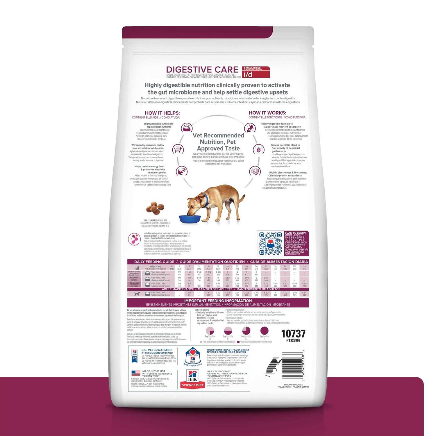 Hill’s Prescription Diet i/d Digestive Care Small Bites Chicken Flavor Dry Dog Food - Healthber