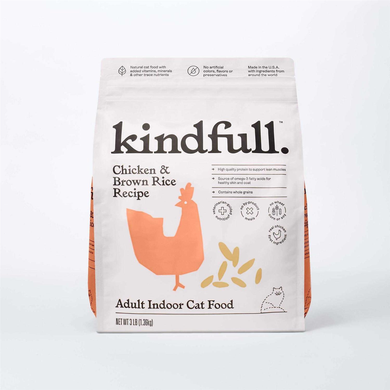 Kindfull Chicken and Brown Rice Dry Cat Food - Healthber