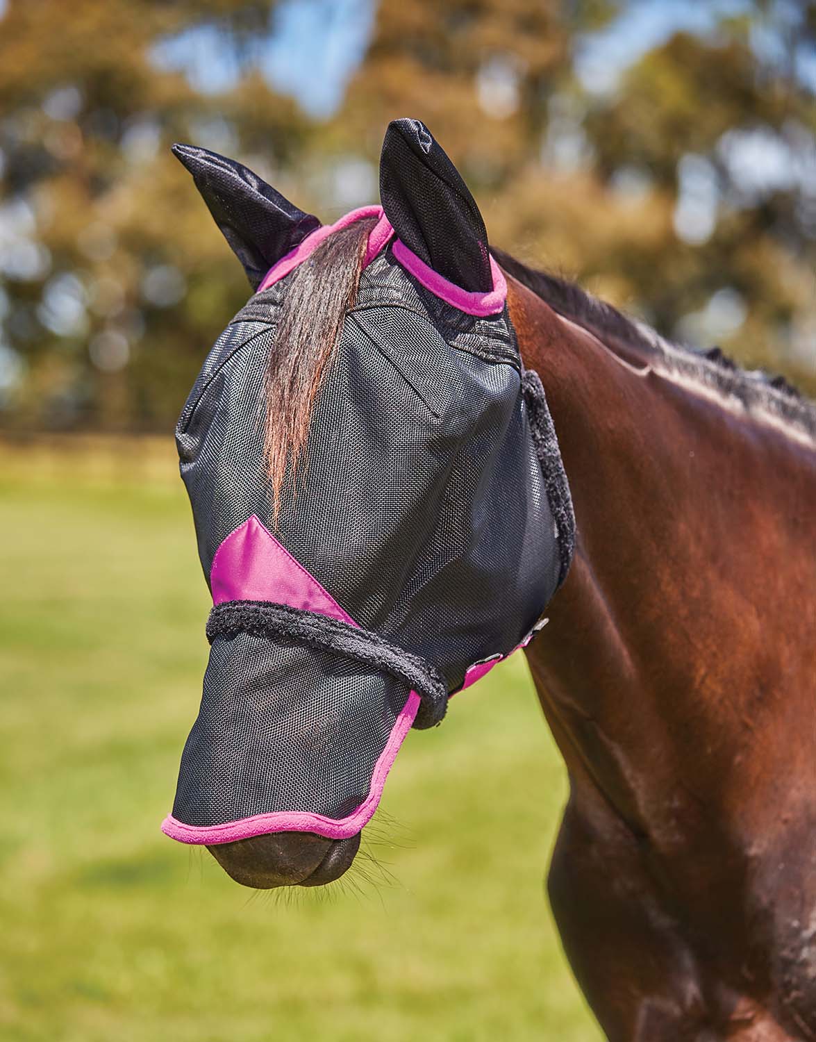 Weatherbeeta ComFITec Deluxe Durable Mesh Horse Fly Mask with Ears & Nose - Healthber