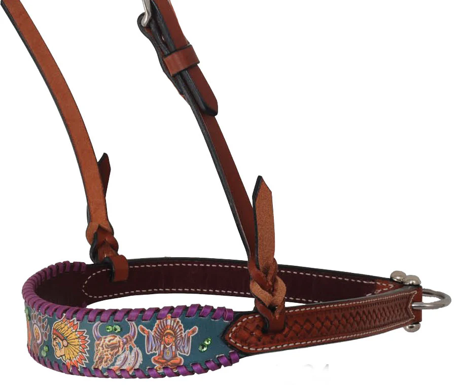 Rafter T Tie Down Noseband, Tribal Print - Healthber
