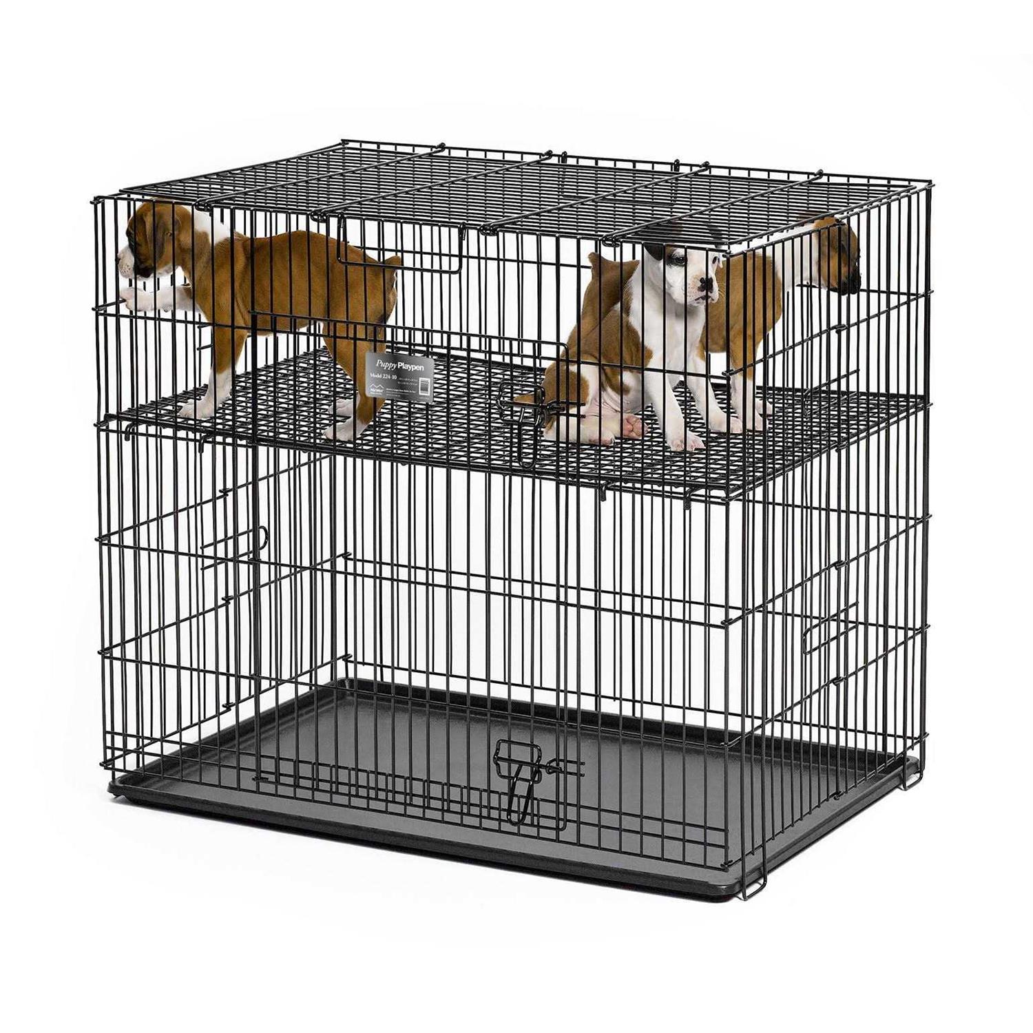 Midwest Puppy Playpen with Plastic and Floor Grid - Healthber