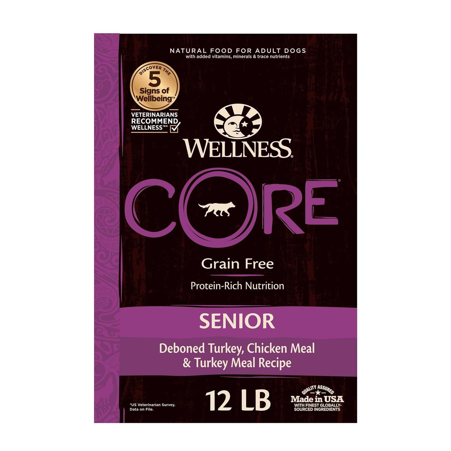 Wellness Core Natural Grain Free Senior Dry Dog Food - Healthber