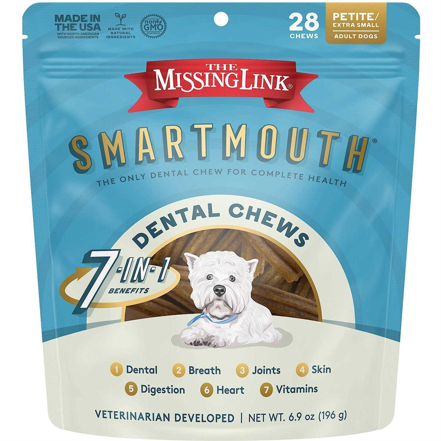 The Missing Link Smartmouth Dental Chews for Dogs - Healthber