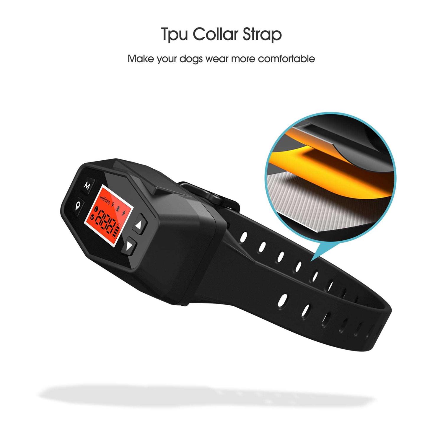 Petdiary F800 GPS Dog Fence System Outdoor Wireless GPS Dog Fencing Collar with Beep Vibration Static Shock - Healthber