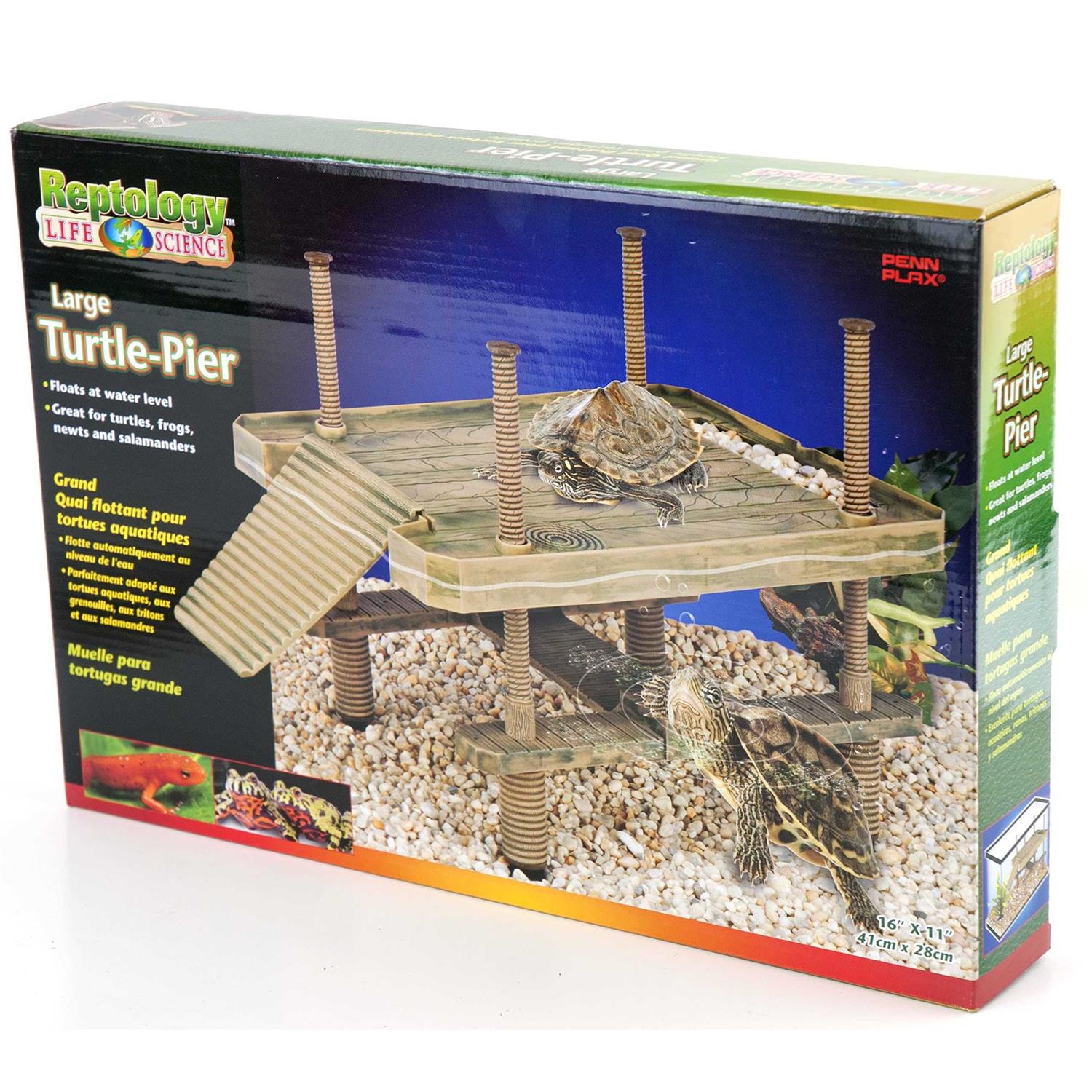 Penn-Plax Reptology Floating Turtle Pier and Basking Platform - Healthber