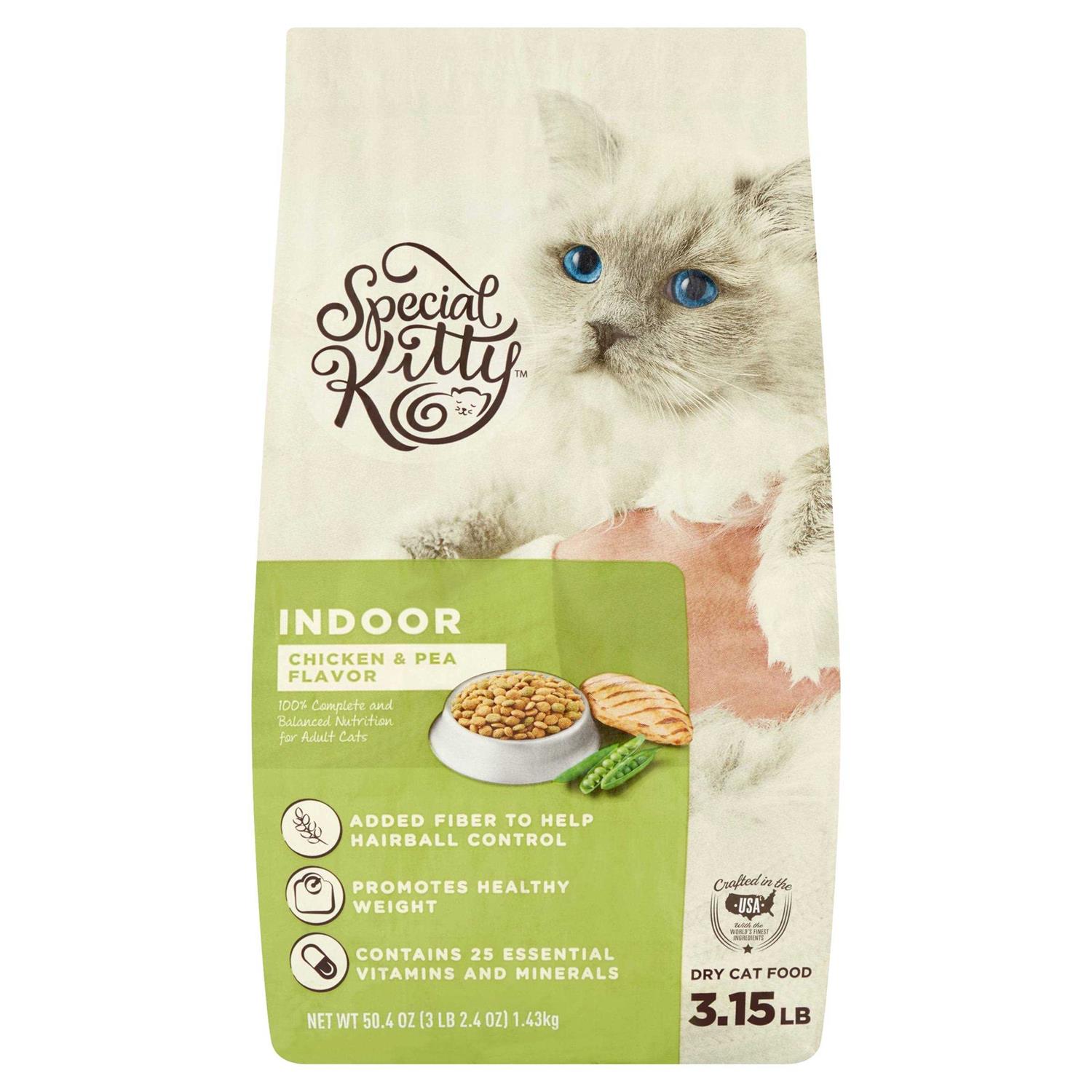 Special Kitty Chicken & Pea Flavor Indoor Dry Cat Food - Healthber