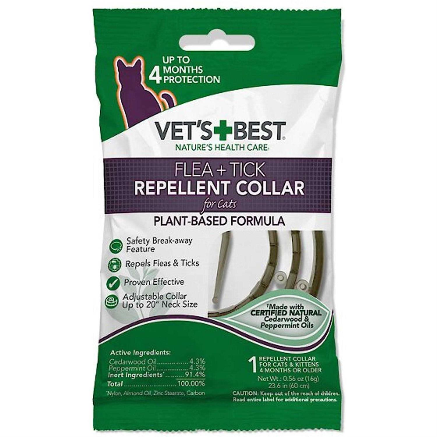 Vet’s Best Flea & Tick Repellent Collar for Cats - Healthber