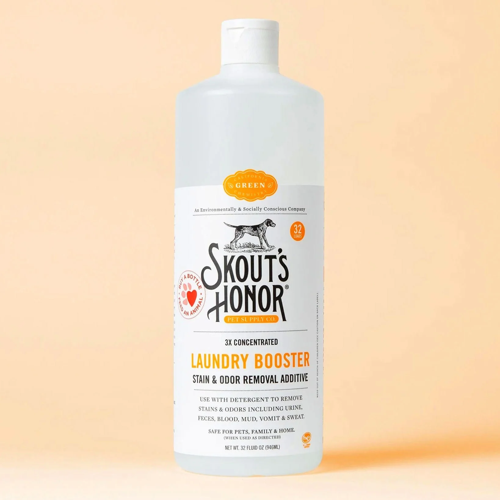 Laundry Booster, Stain & Odor Removal Additive, 32 oz - Healthber