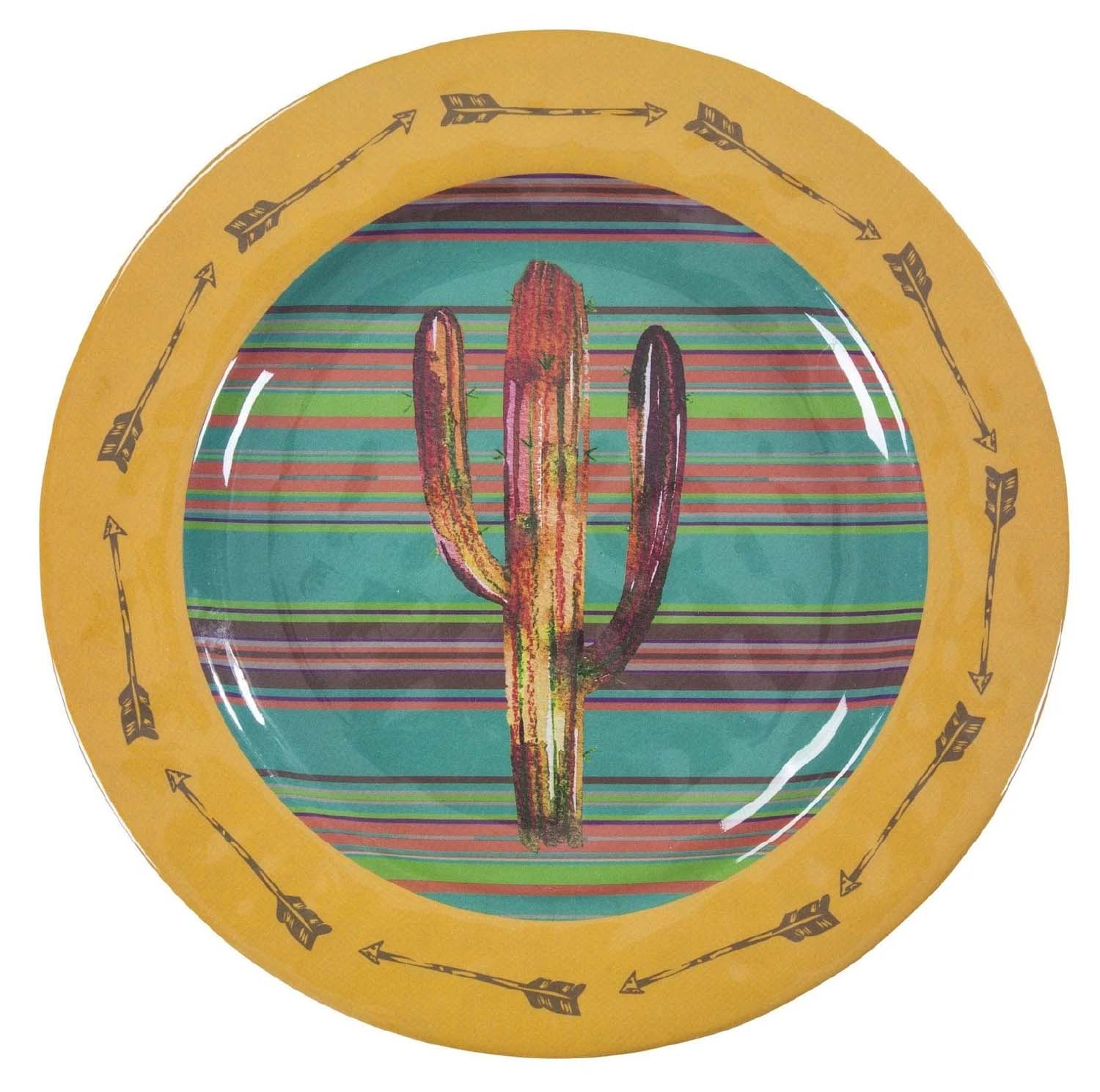 Saguaro Cactus Melamine Dinner Plates, Set of 4 - Healthber