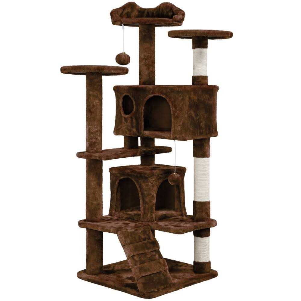Yaheetech 54H Cat Tree with 2 Condos for Kittens Small Cats - Healthber