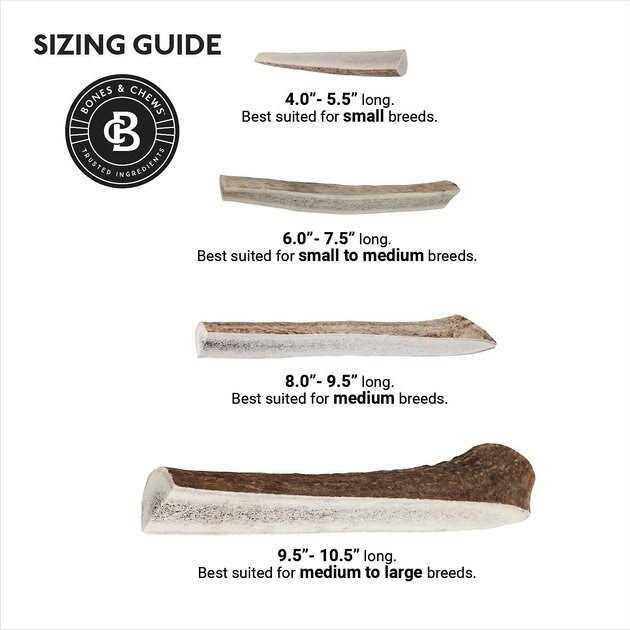 Bones & Chews Made in USA Elk Antler Split with Liver Flavor Dog Chew - Healthber