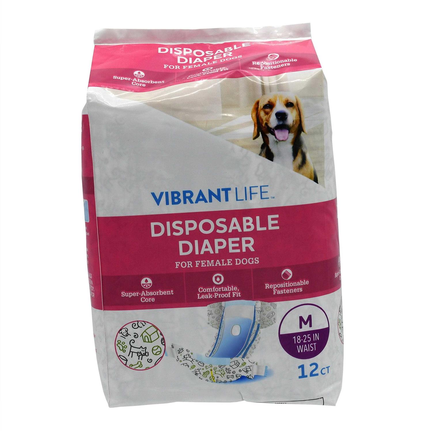 Vibrant Life Disposable Diapers for Female Dogs - Healthber