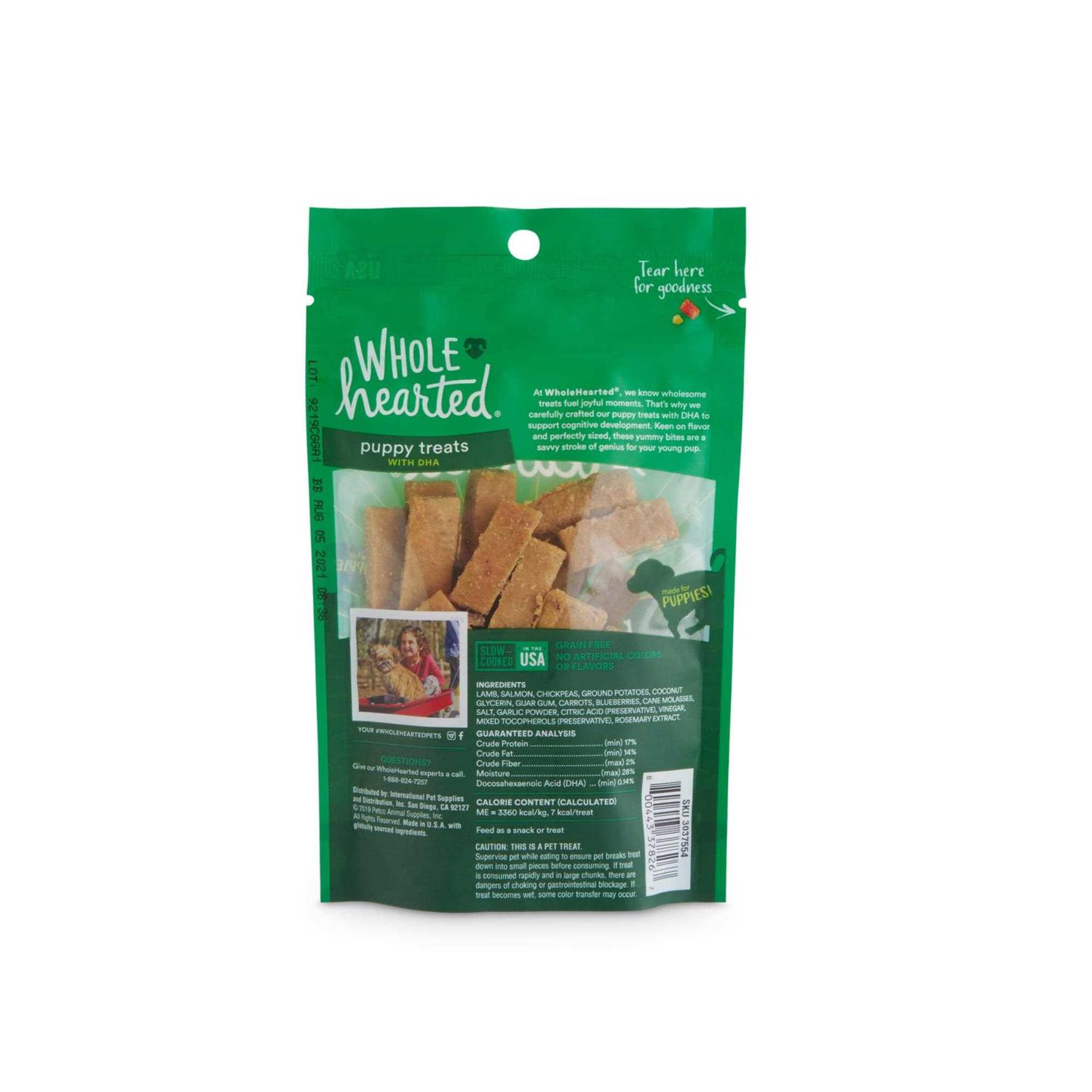 WholeHearted Lamb & Salmon Flavor Puppy Treats with DHA - Healthber