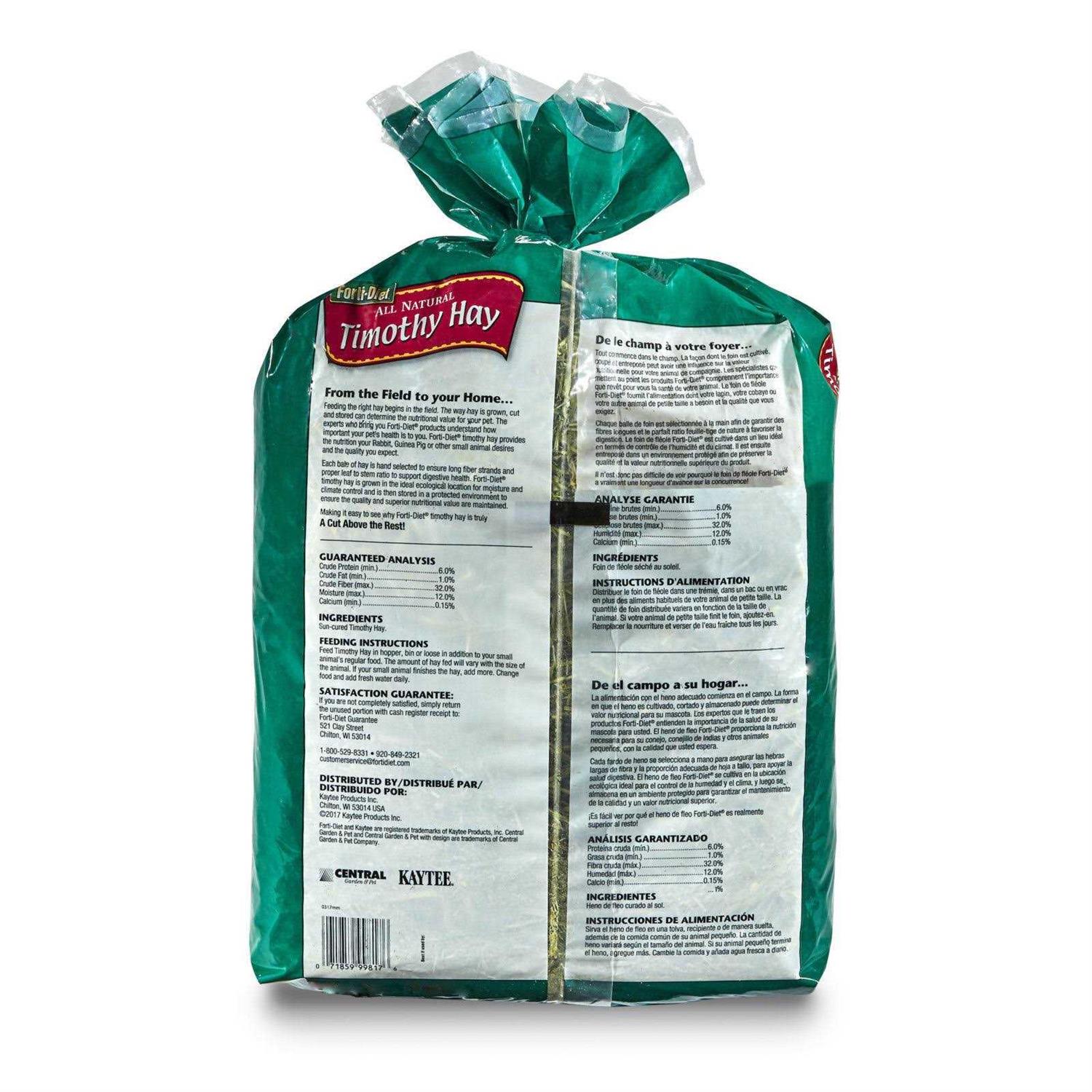 Kaytee Forti-diet Natural Timothy Hay - Healthber