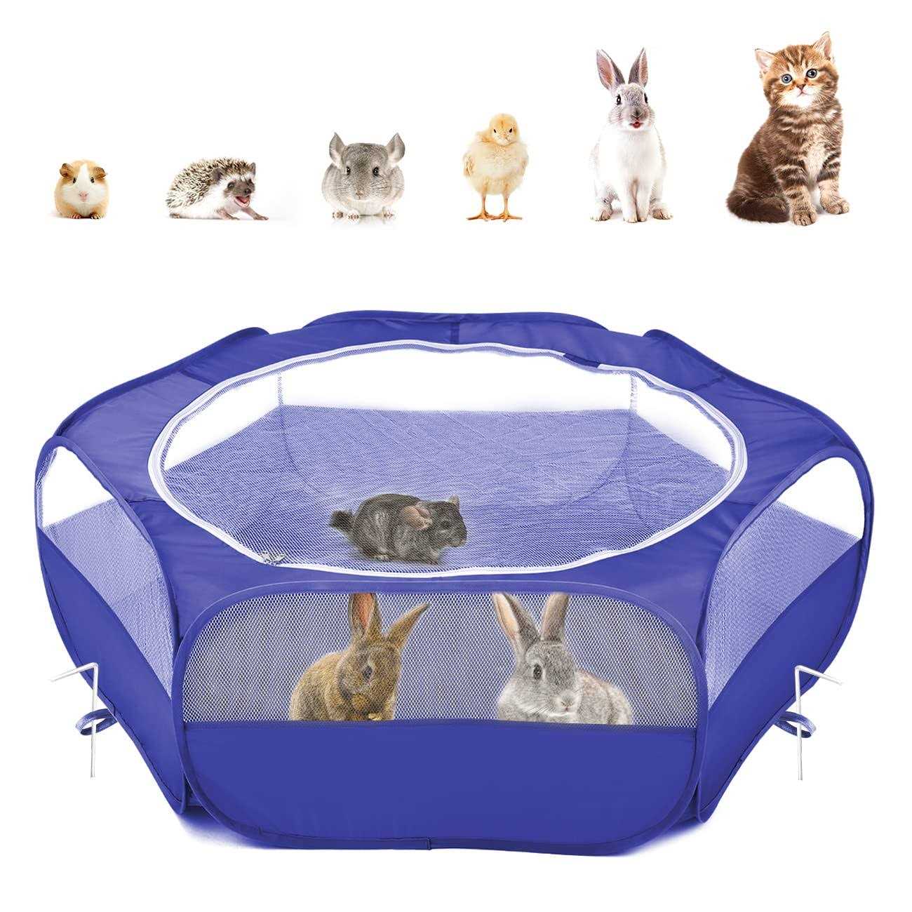 Pawaboo Small Animals Playpen Waterproof Small Pet Cage Tent with Zippered Cover - Healthber