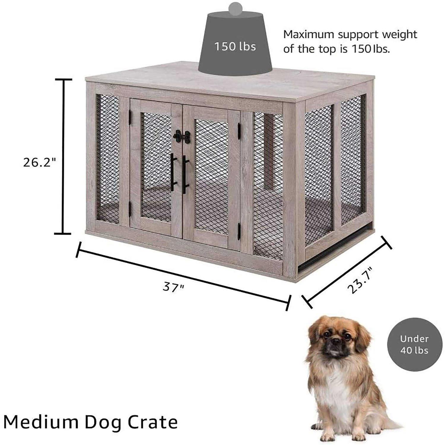 Unipaws Dog Crate with Cushion and Tray - Healthber