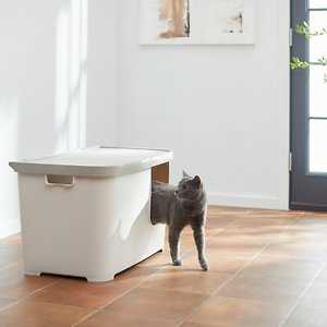 Frisco Multi-Function Covered Cat Litter Box, 29-in, With Tray - Healthber