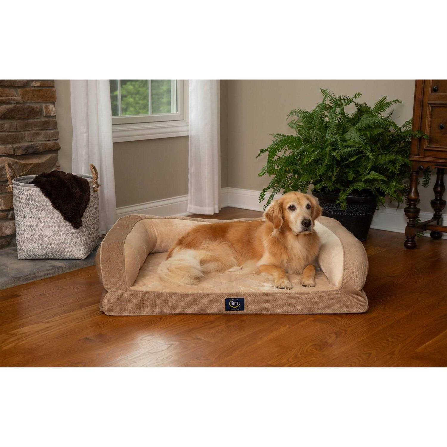 Serta Quilted Couch Cat & Dog Bed - Healthber