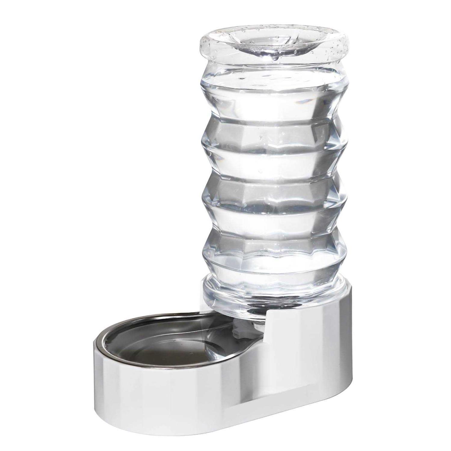 RIZZARI Automatic Pet Waterer,100% BPA-free, Gravity Stainless Steel Water Dispenser,Large Capacity Water Feeder for Cats and Small and Medium-Sized - Healthber