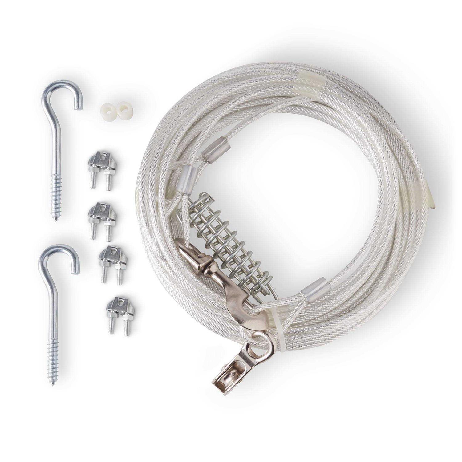 Vibrant Life Vinyl-Covered Trolley Cable Tie-Out for Dogs - Healthber