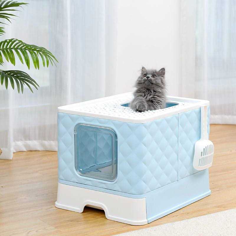 PAWZ Road Enclosed 2 Ways Anti-splash Cat Litter Box - Healthber