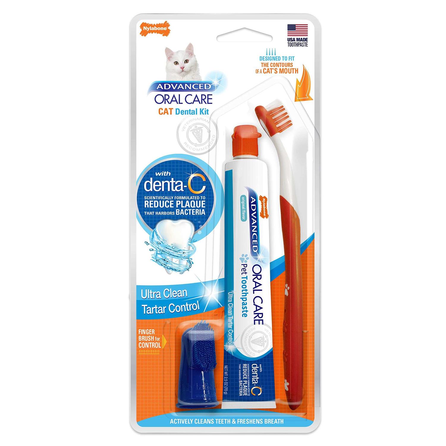 Nylabone Advanced Cat Oral Care Dental Kit - Healthber