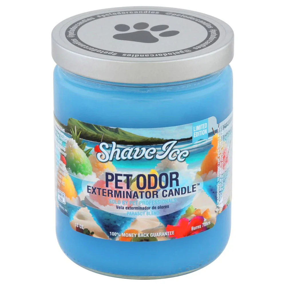 Pet Odor Exterminator Candle, Shave Ice, 13 oz - Healthber