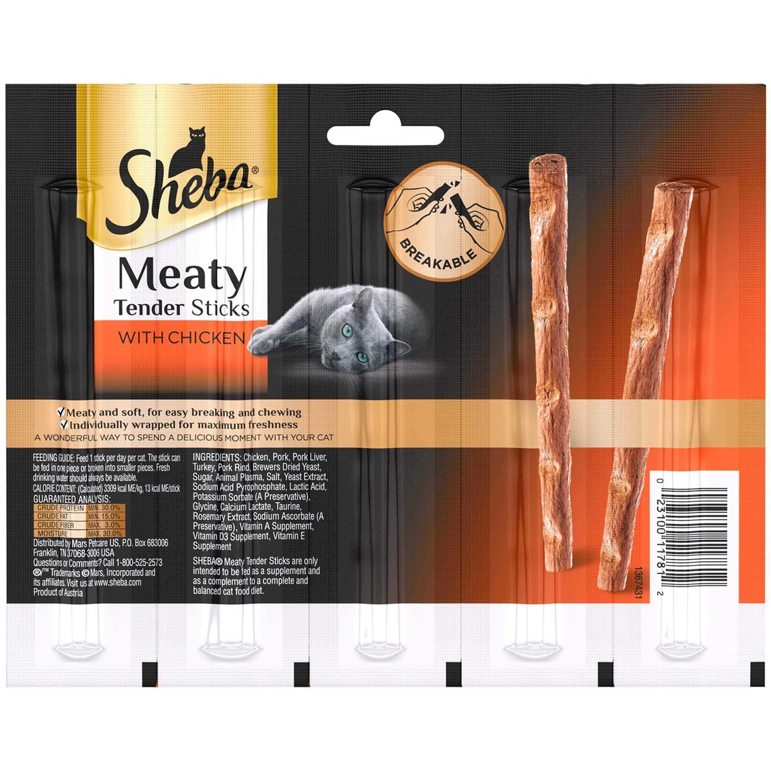 Sheba Cat Treats Meaty Tender Sticks - Healthber