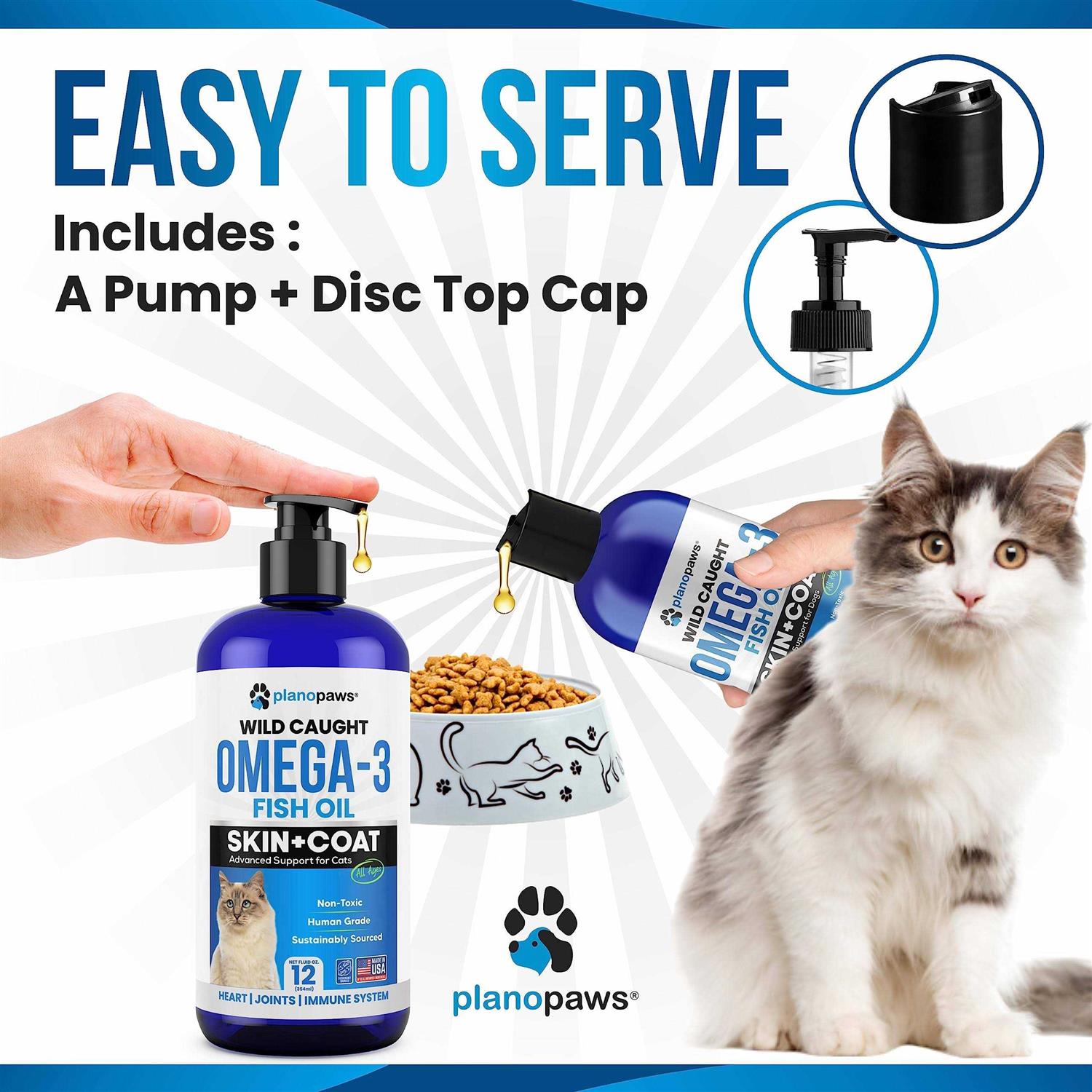 planopaws Omega 3 Fish Oil for Cats Better Than Salmon Oil for Cats - Healthber