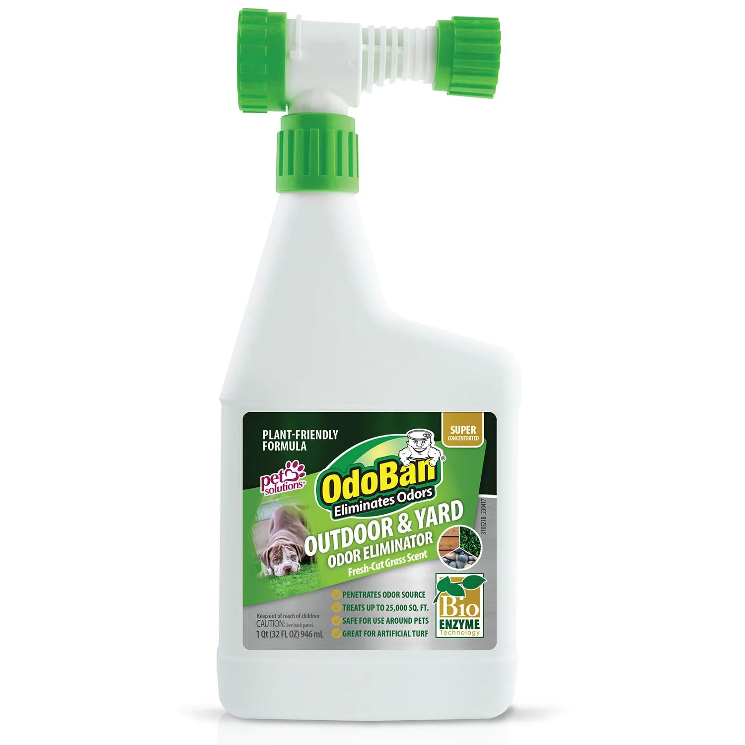 OdoBan Outdoor & Yard Odor Eliminator Super Concentrate with Hose End Sprayer, 32 oz - Healthber