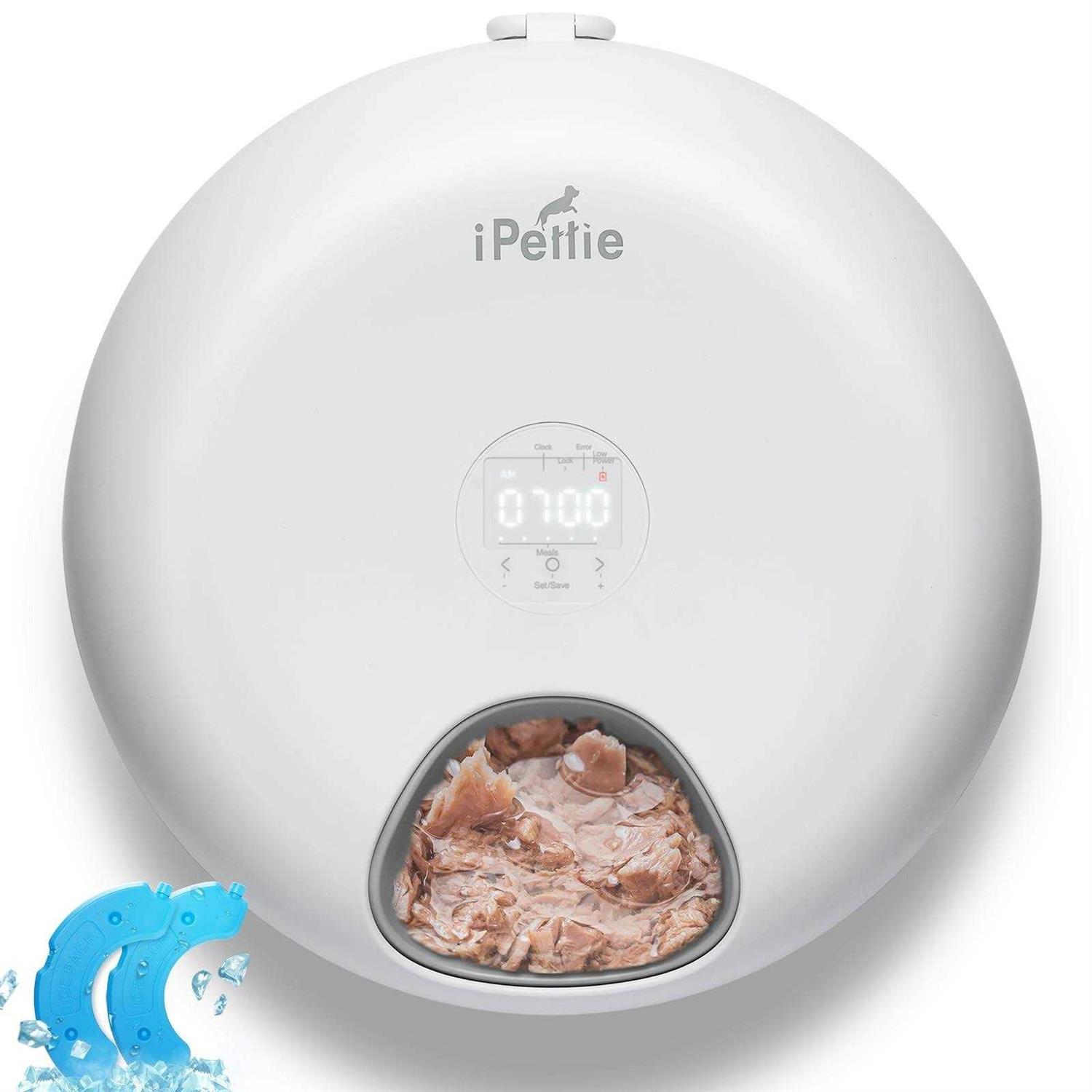 iPettie Donuts Frost 6 Meal Cordless Automatic Pet Feeder - Healthber