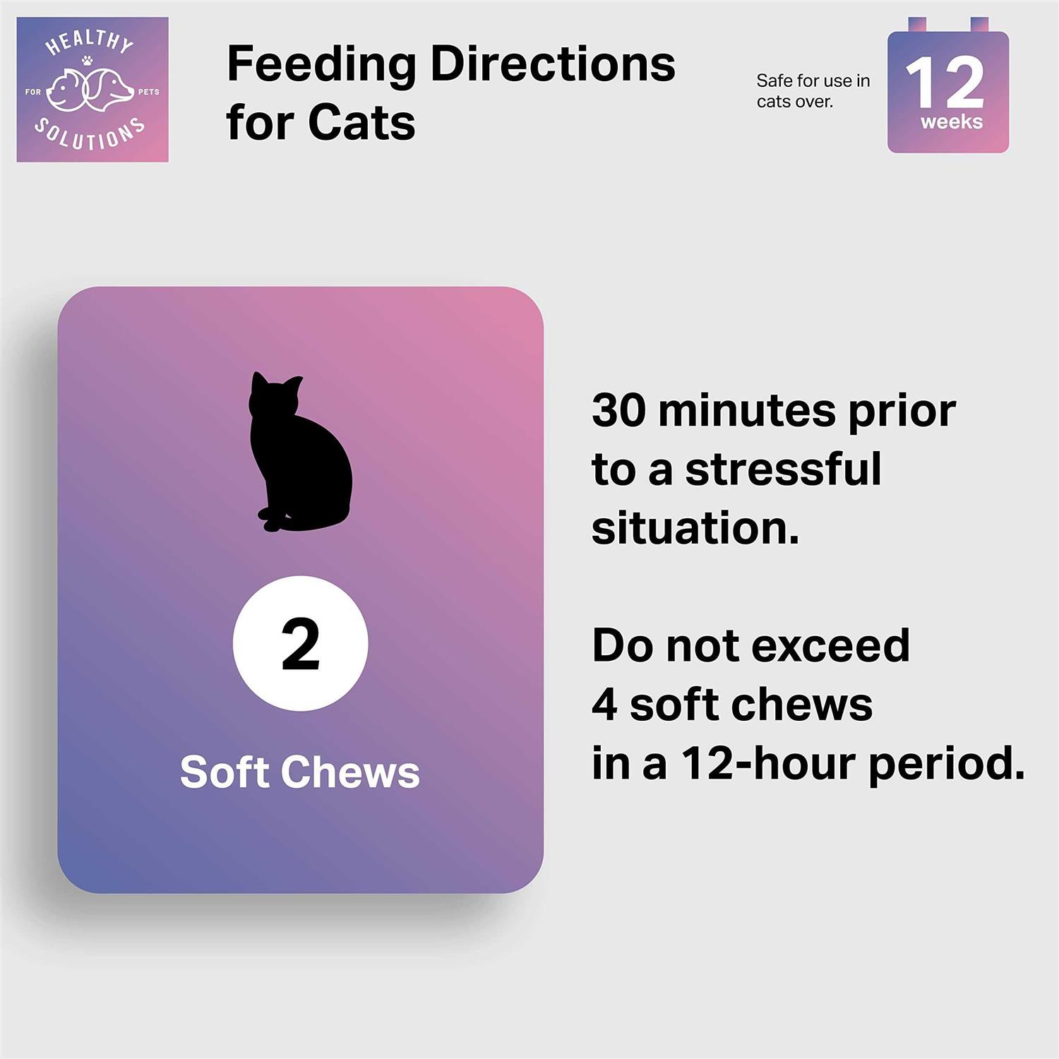 Healthy Solutions for Pets Calming Chews for Cats Cat Calming Treats for Anxiety - Healthber
