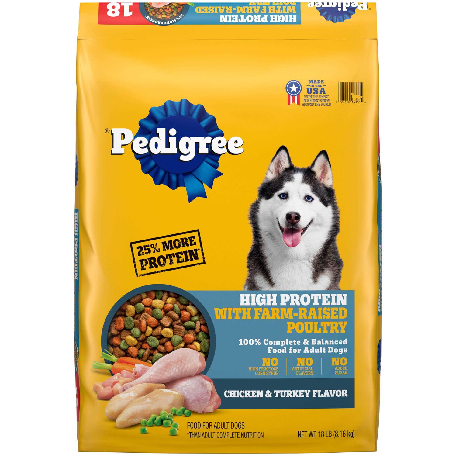 Pedigree High Protein Adult Dry Dog Food Chicken and Turkey - Healthber