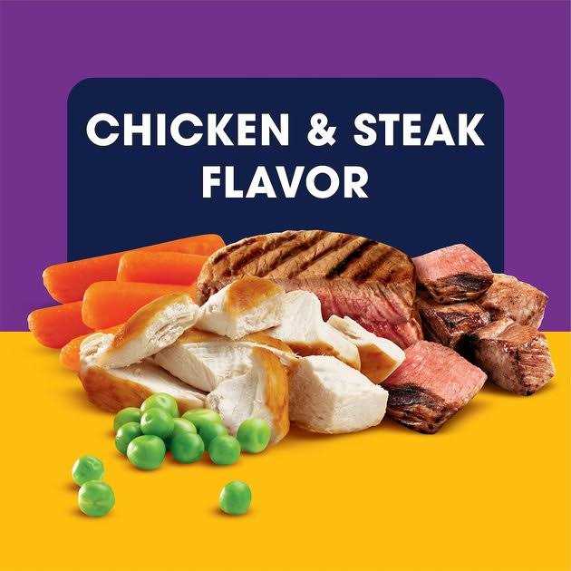 Pedigree Tender Bites Adult Dry Dog Food Chicken and Steak - Healthber