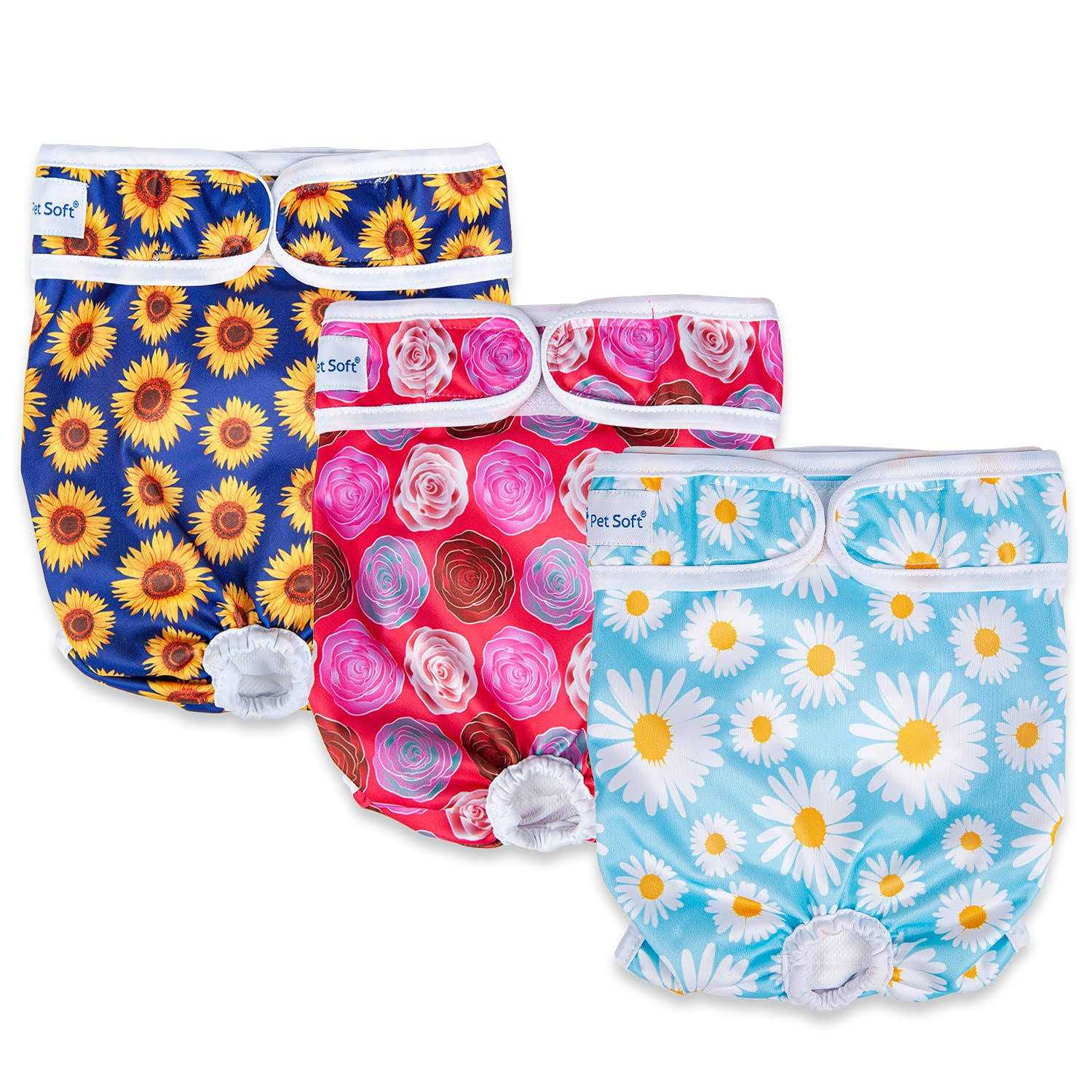 Pet Soft Washable Female Diapers Female Dog Diapers Comfort Reusable Doggy Diapers for Girl Dog in Period Heat - Healthber