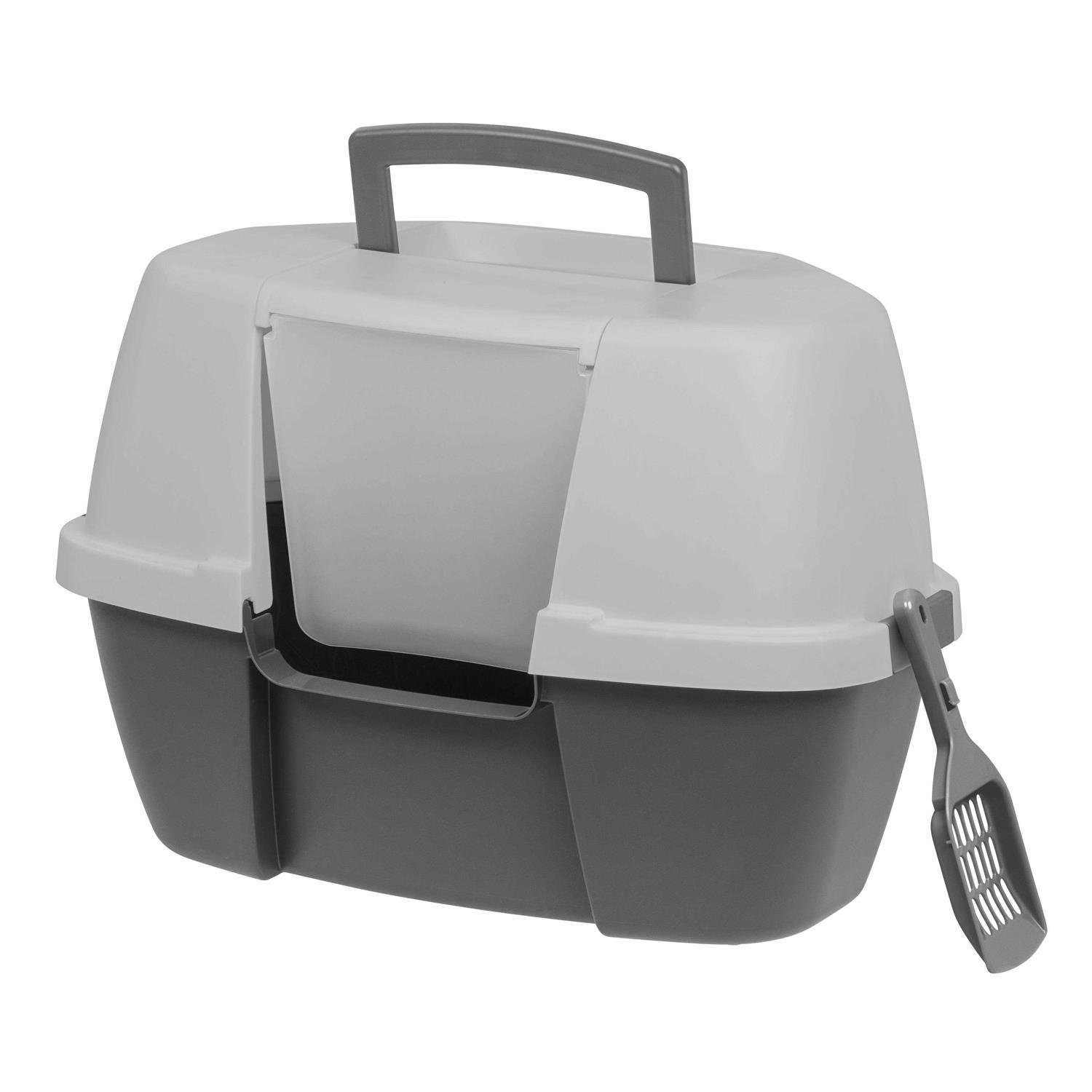 IRIS USA Hooded Cat Litter Box with Scoop - Healthber