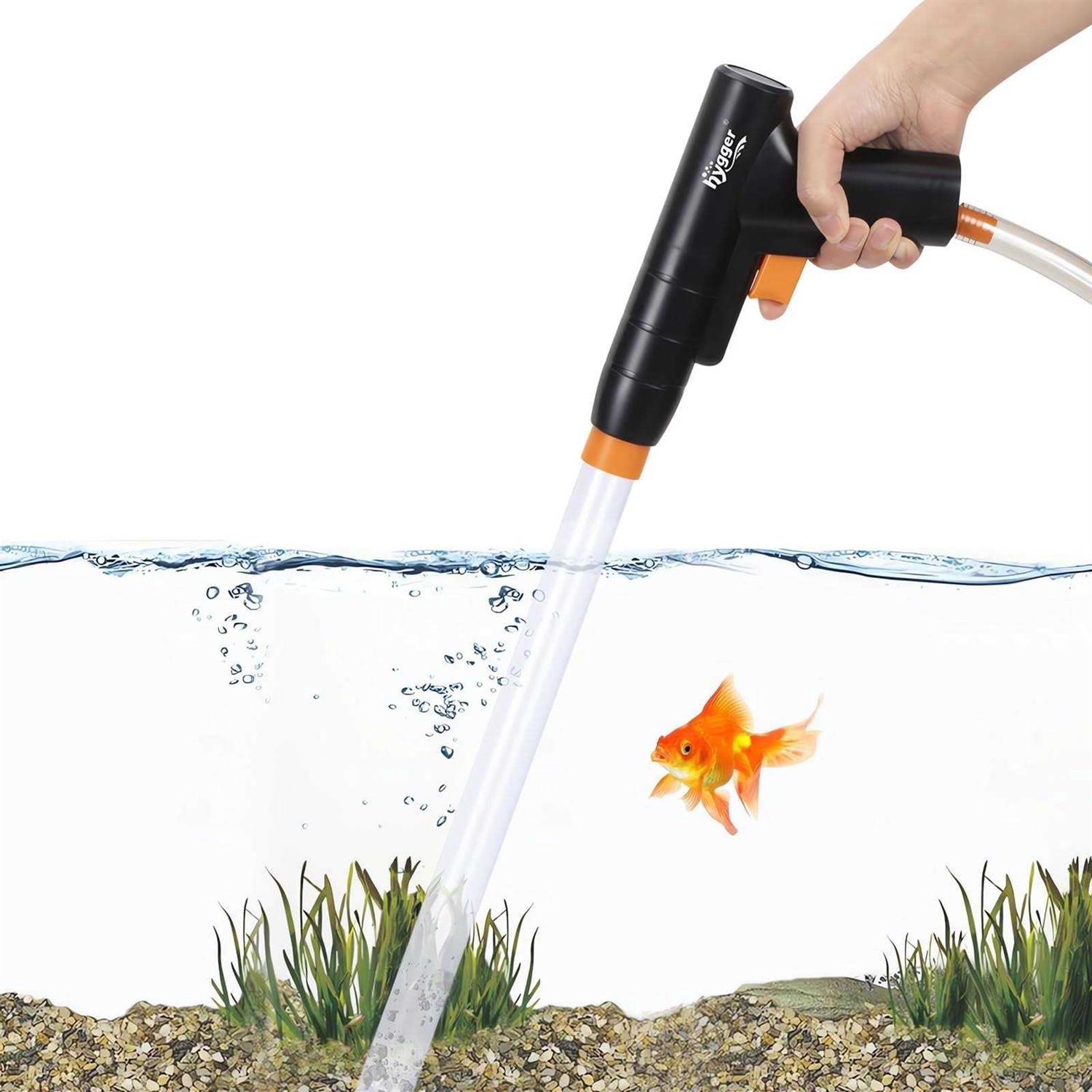 hygger Aquarium Gravel Cleaner New Quick Water Changer with Air-Pressing Button Fish Tank Sand Cleaner Kit Aquarium Siphon Vacuum Cleaner with Water - Healthber