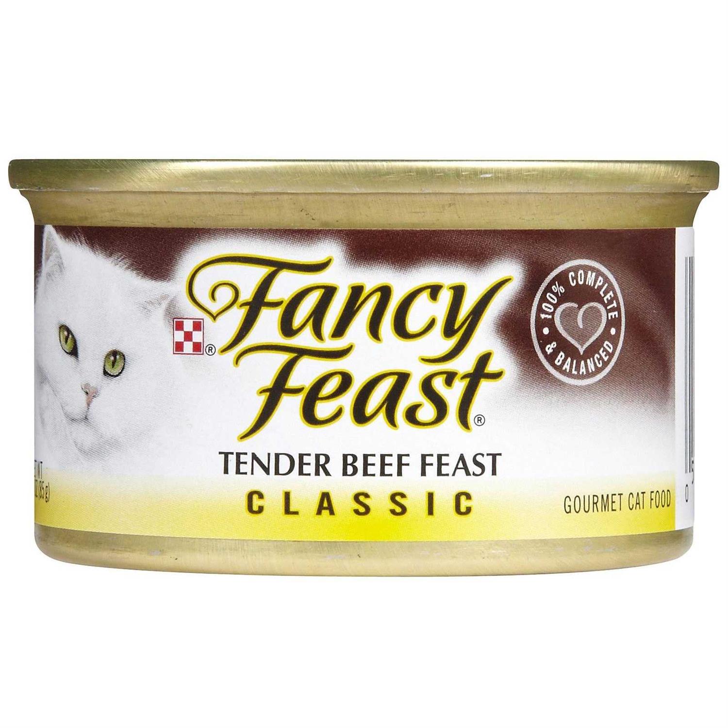 Fancy Feast Beef Feast Cat Food, 3-oz, case of 24 - Healthber