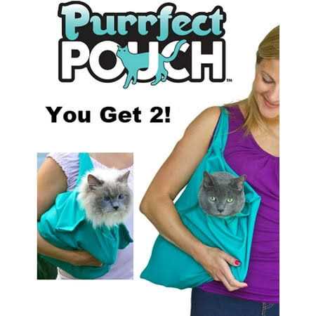 Purrfect Pouch The Original AS Seen ON TV. Comfy Soothing Cat Carrier - Healthber