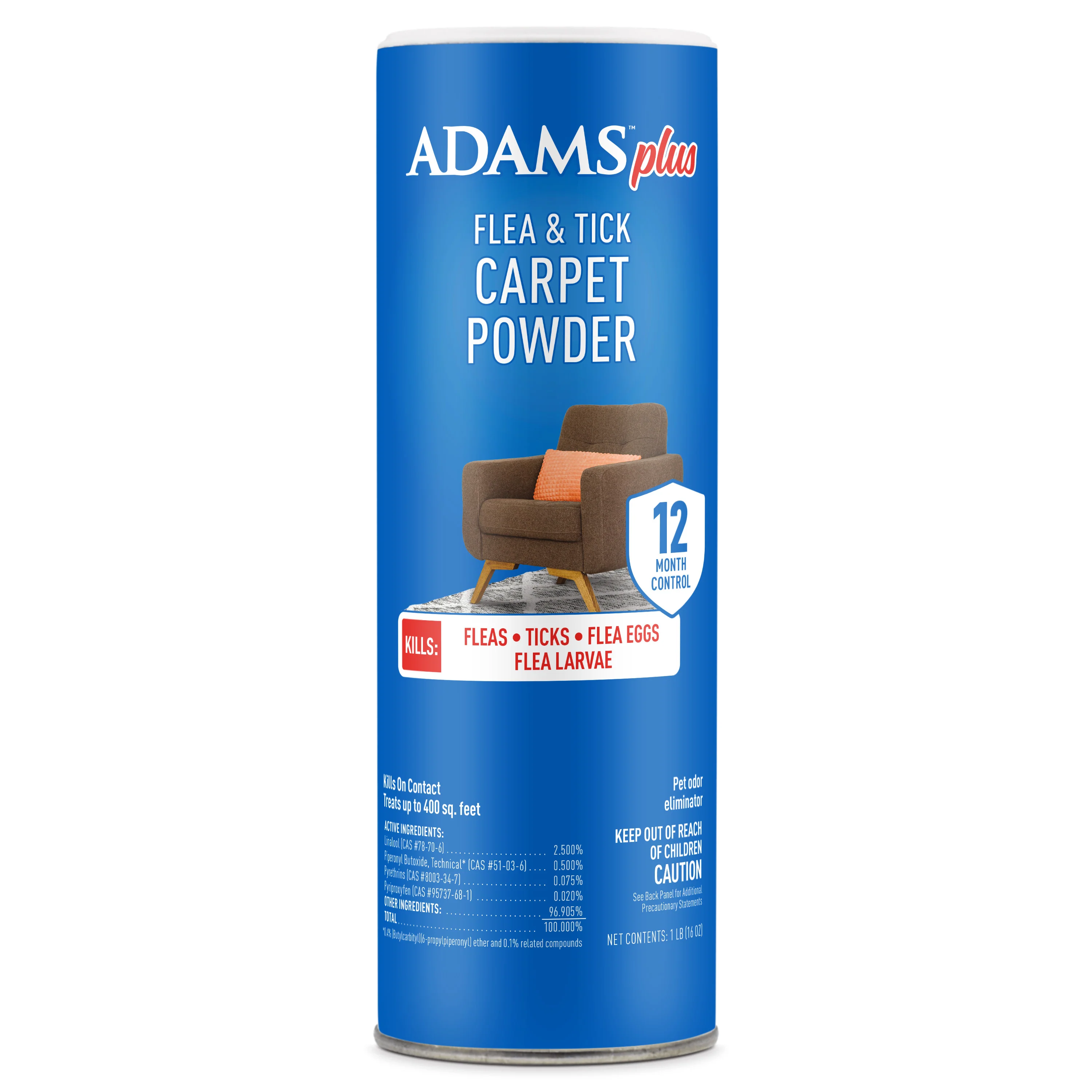 Adams Flea & Tick Carpet Powder, 16 oz - Healthber