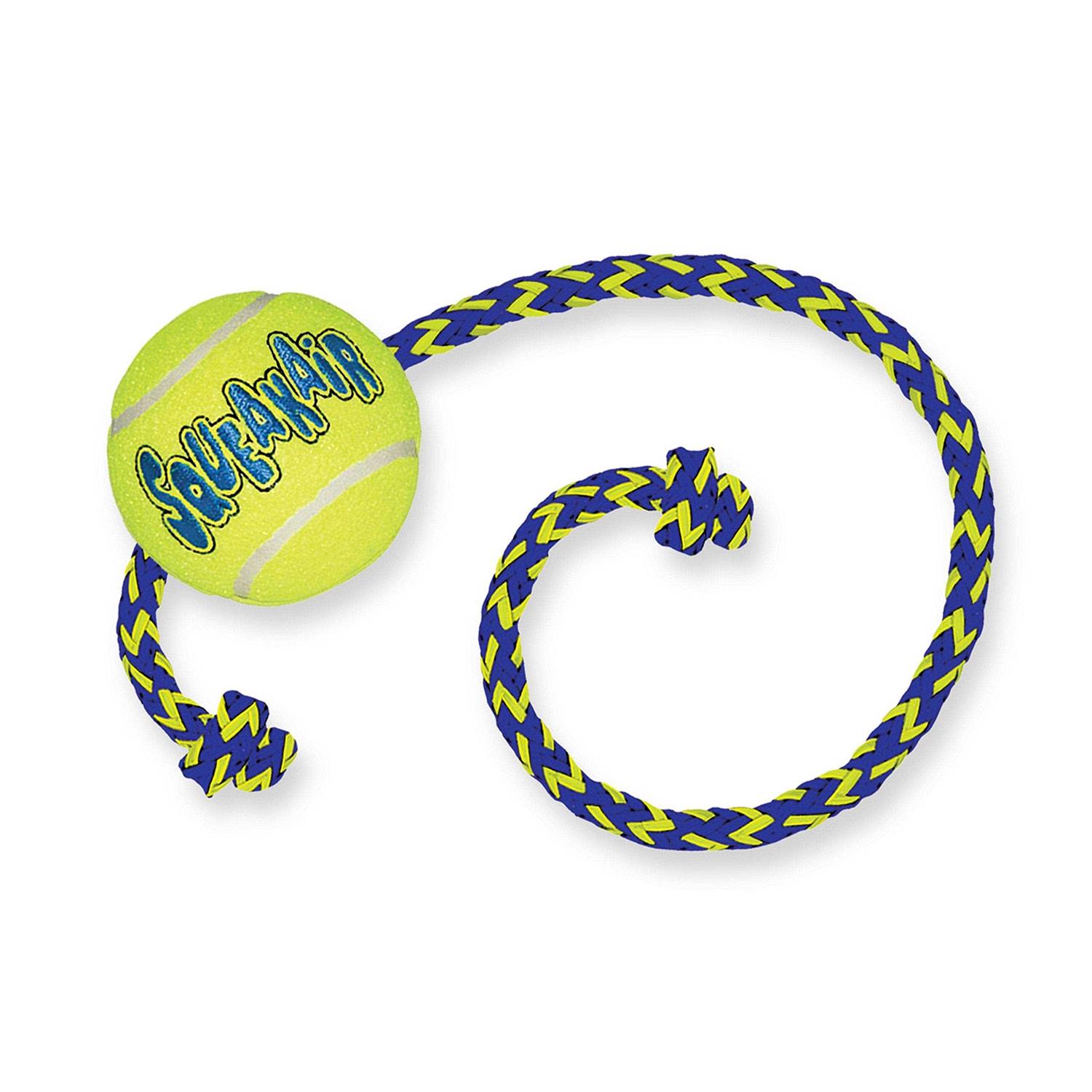 KONG SqueakAir Ball with Rope - Healthber