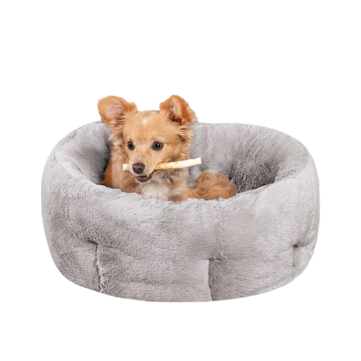 FurHaven Luxury Fur Warming Hi-Lo Cuddler Bed - Healthber