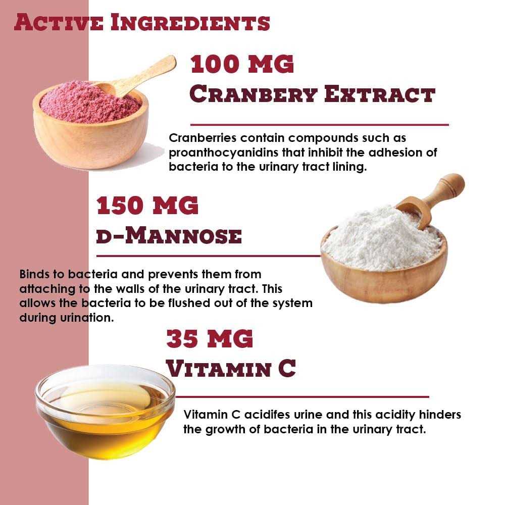 Cranberry D-Mannose Urinary Tract Support - Healthber