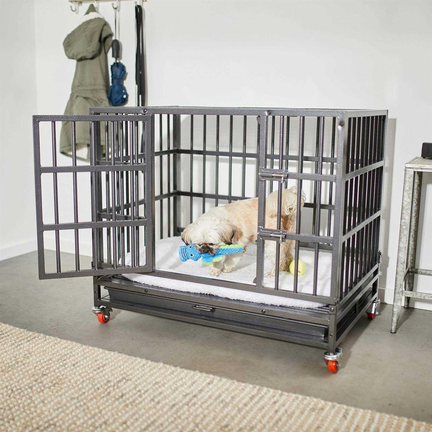Frisco Ultimate Heavy Duty Steel Metal Single Door Dog Crate - Healthber