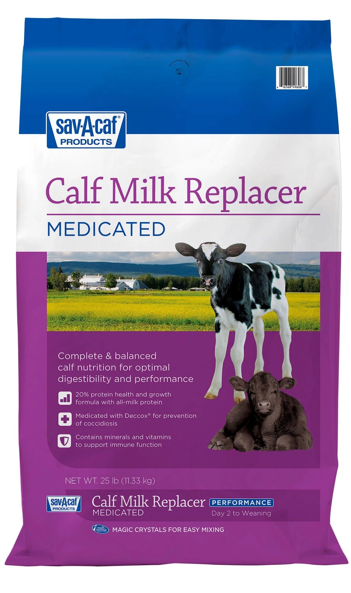 Sav-A-Caf Performance Calf Milk Replacer, 25 lb - Healthber