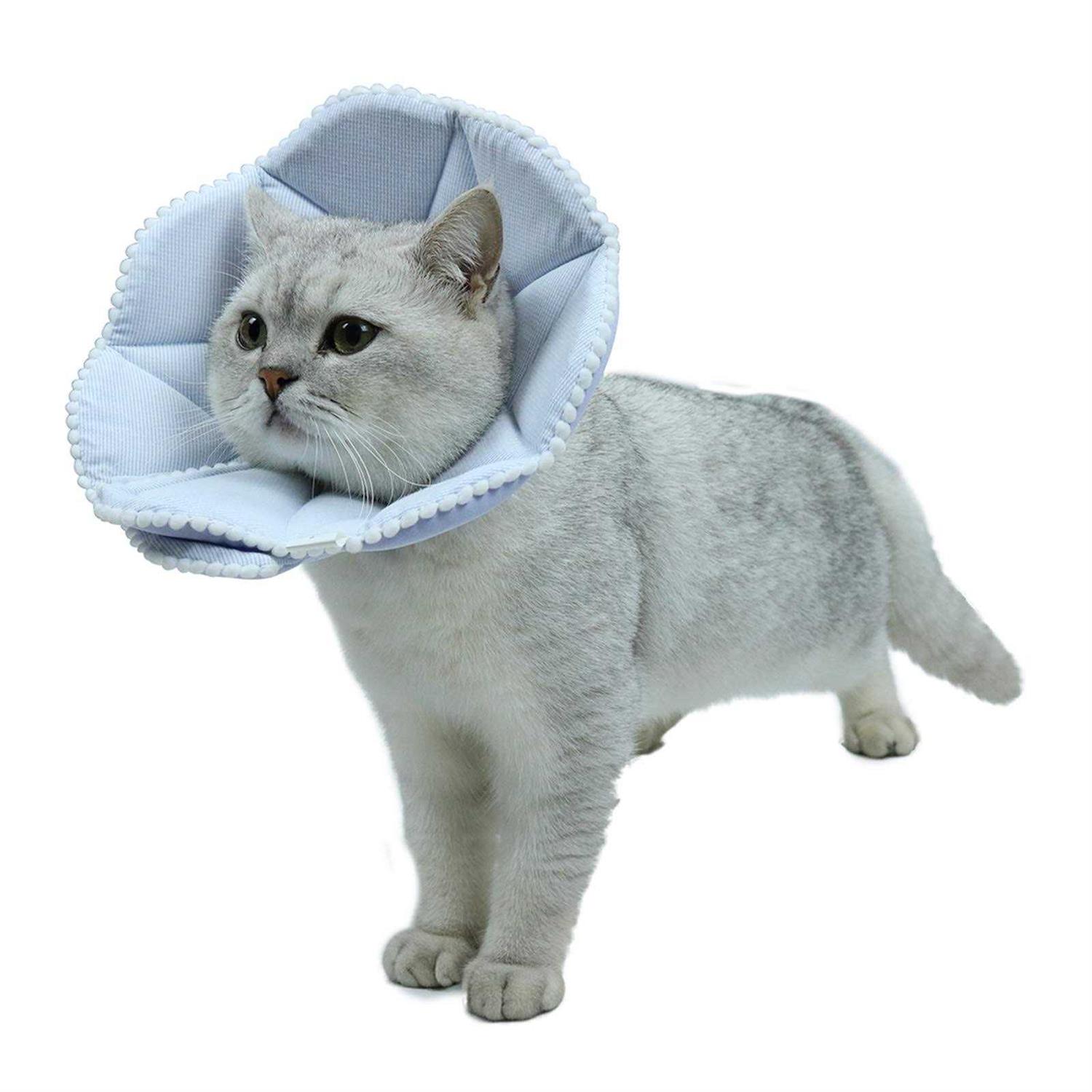 WZ PET Soft Cat Recovery Collar,Adjustable Dog Cat Cone,Dog Protective Cone Collar Surgery,for Cats and Puppy,Small - Healthber