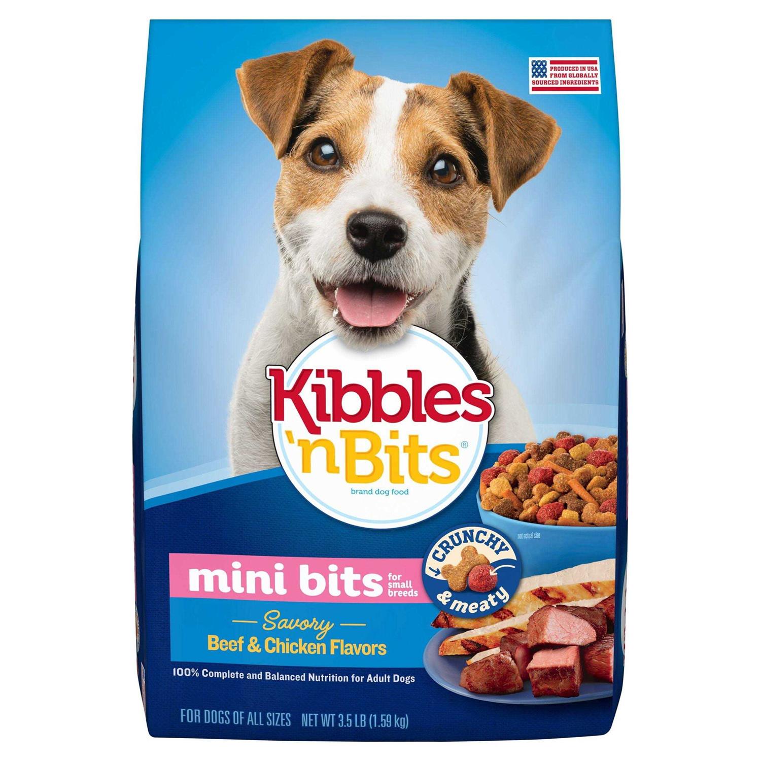 Kibbles n Bits Mini Bits Beef Chicken Dog Food - Healthber