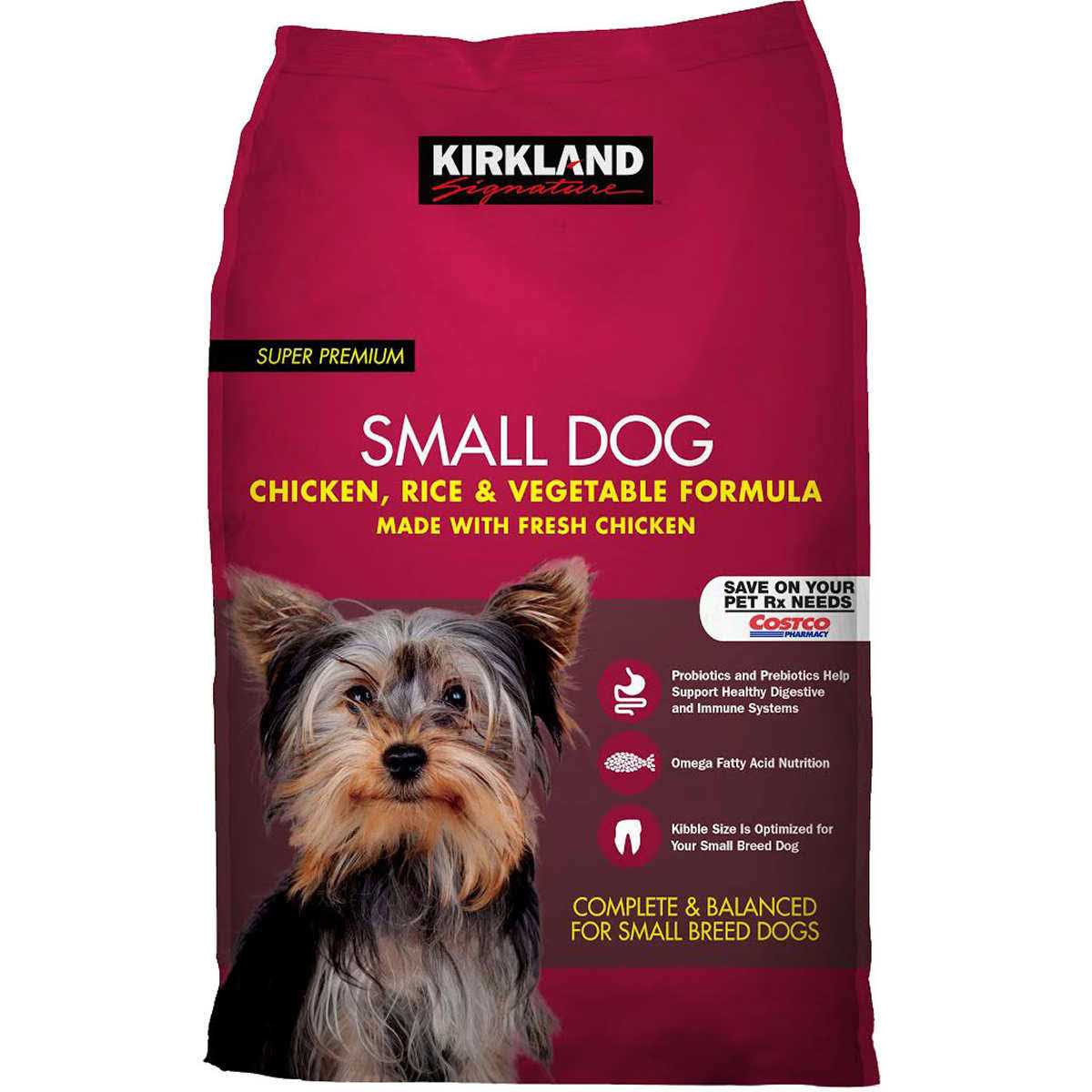 Kirkland Signature Small Formula Chicken & Vegetable Dog Food 20 lb - Healthber