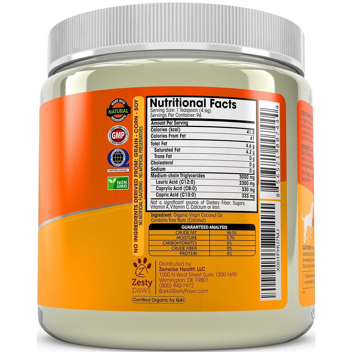 Zesty Paws Organic Coconut Oil for Dogs - Healthber