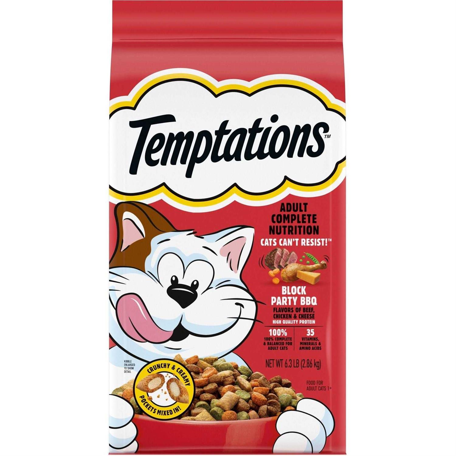 Temptations Block Party BBQ Flavor Adult Dry Cat Food - Healthber